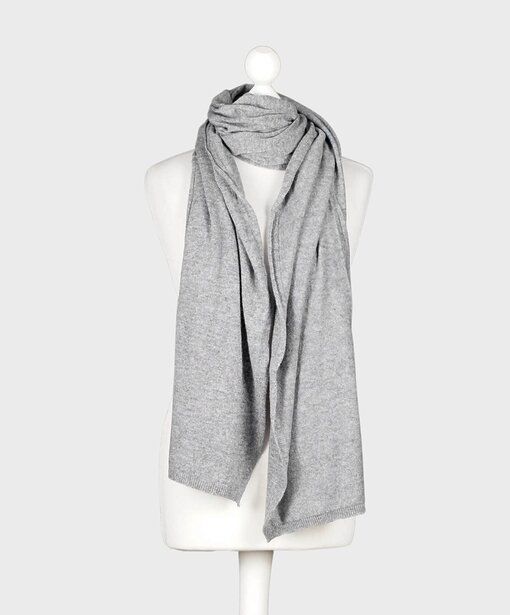 Feinstrickschal “MONA” mittelgrau (AS02)