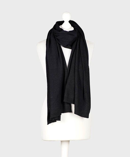 Feinstrickschal “MONA” schwarz (AS02)
