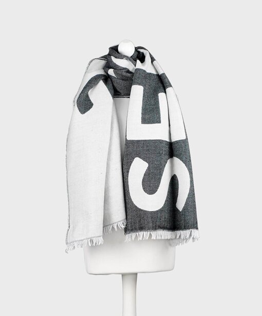 Logo Schal “MICHAELA” black/ivory (SE59)