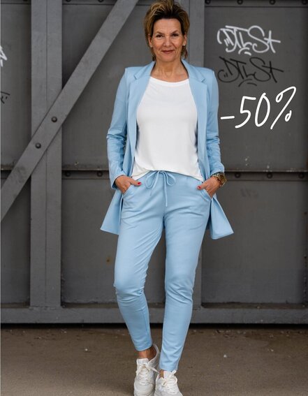 FRAUENSACHE - Lässige Chino-Hose "LISSY" - hellblau (H01)