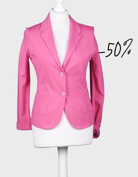 FRAUENSACHE - Stretchiger Kurzblazer "SISSI" - pink (B04)