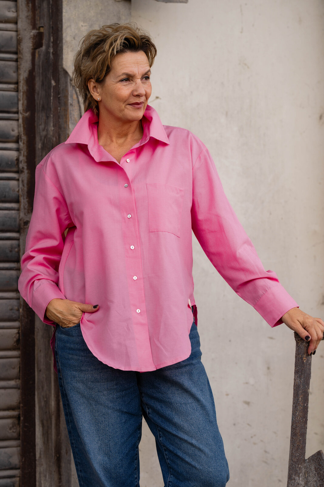 Hemdbluse “OLIVIA” pink (CC03)