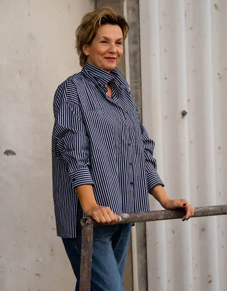 HERRLICHER - Gestreifte Hemdbluse "MIRENA" (HL28)