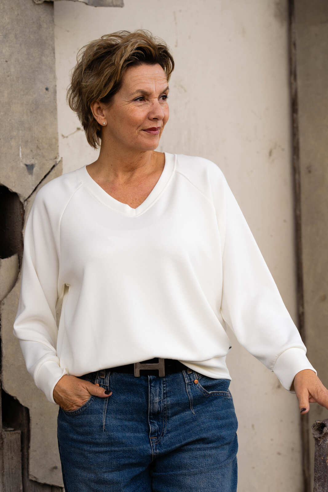 Softes Shirt “LESEDI” offwhite (HL27)