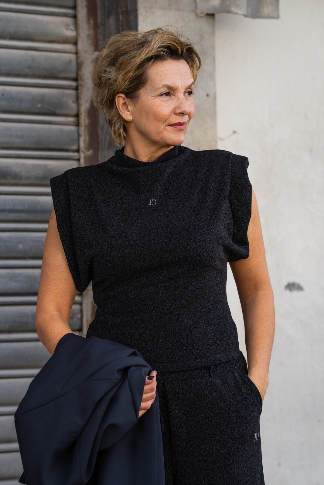 Top Sparkle “SILVIA” black (10D75)