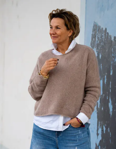 FRAUENSACHE - Flauschiger Strickpulli "TARA" (GW203)