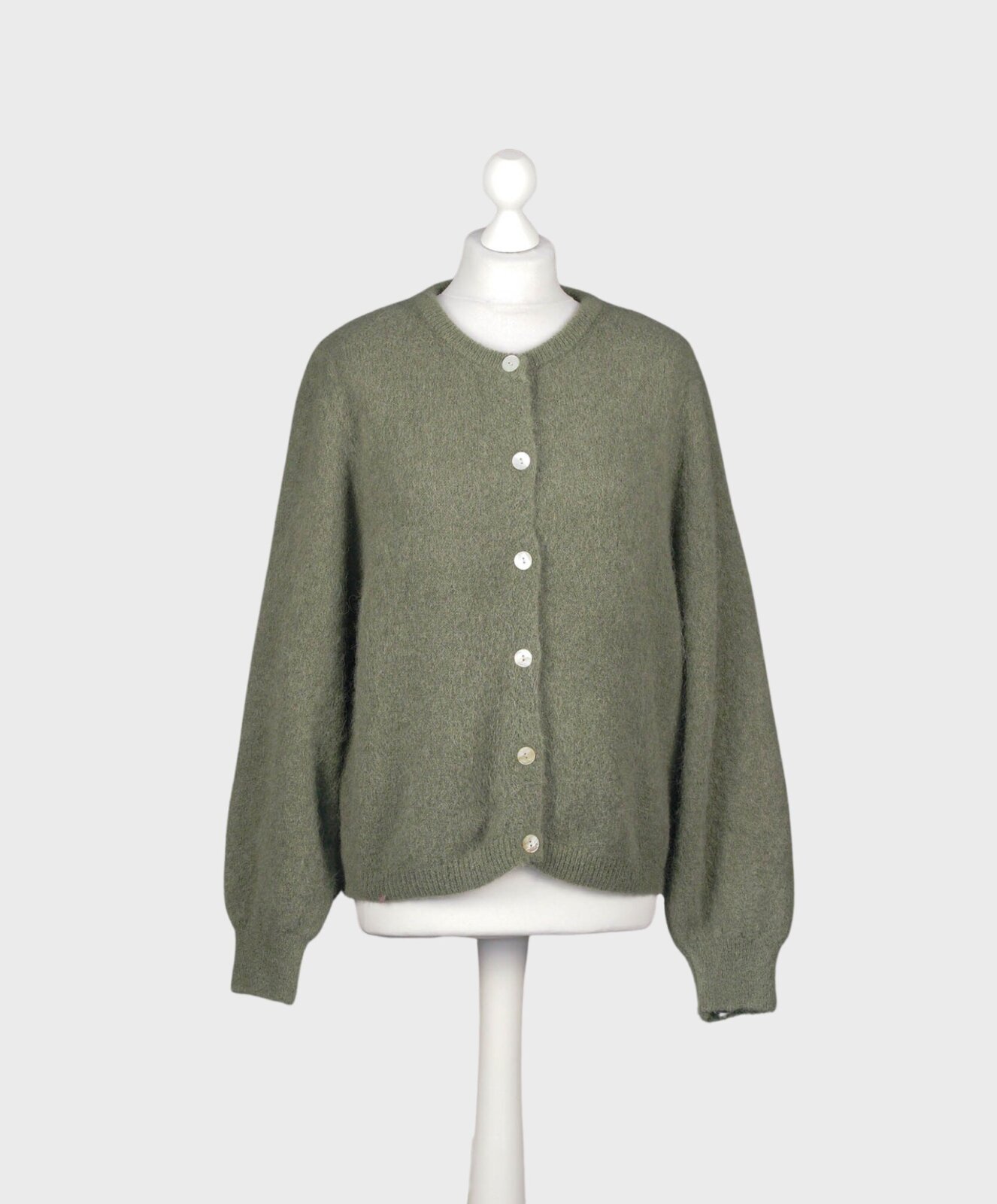 Alpaka Strickcardigan “JANE” khaki (GW15)