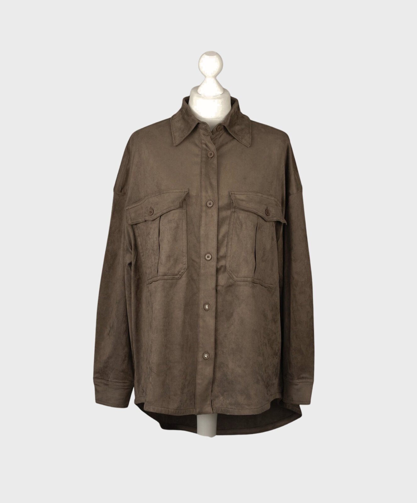 Oversized Hemd “ERMELINA” cocolate (ER38)