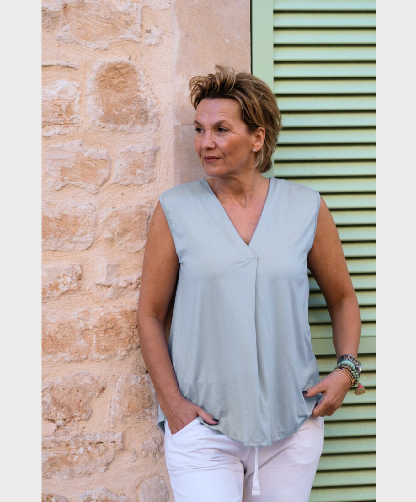 Top “MONICA” hellgrau (BA11)