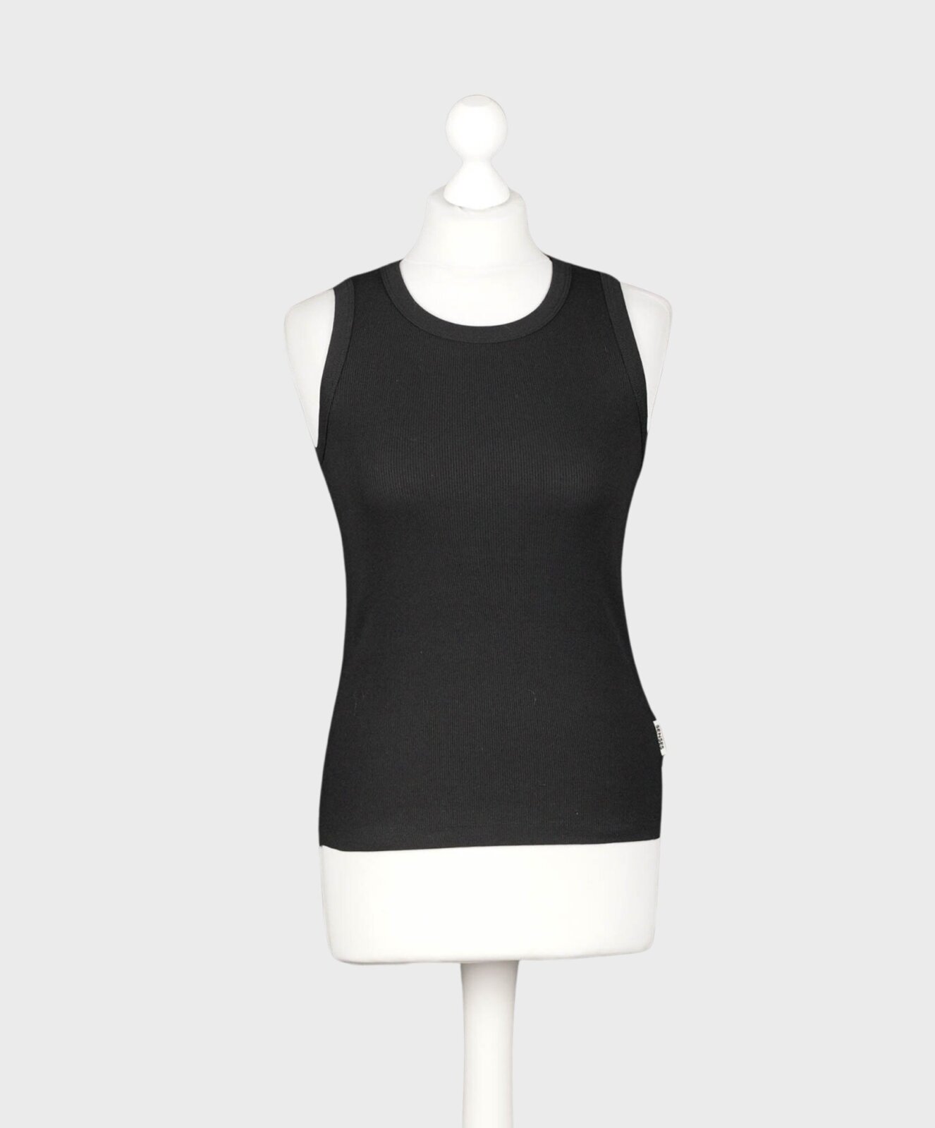 Geripptes Tanktop “TILDA” black (SE48)