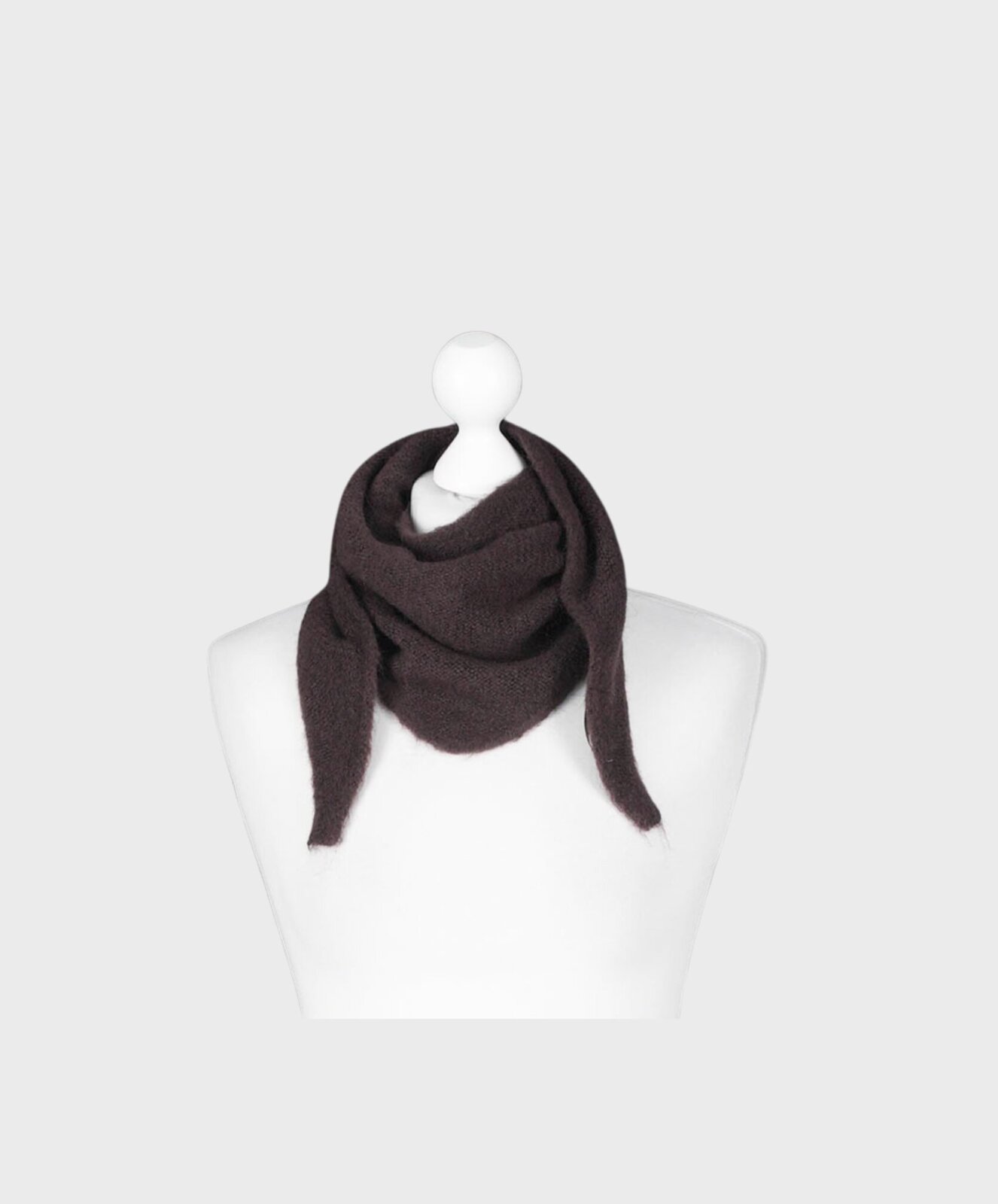 Kuscheliger Dreiecksschal “SUSI” schokobraun (AS34)