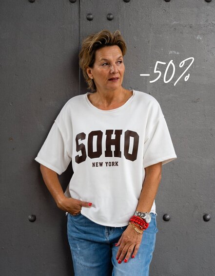 FRAUENSACHE - Cooler Kurzarm Sweater "SOHO" (GW63-1)