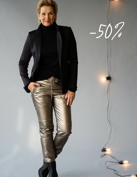 FRAUENSACHE - Lederimitat Hose "NINA" - bronze (H04)