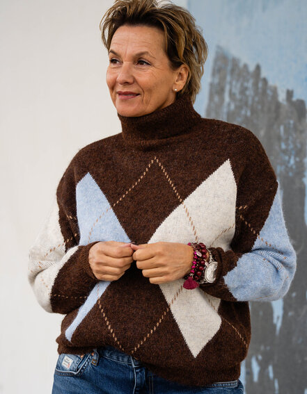 FRAUENSACHE - Kuscheliger Rautenpullover (GW207)