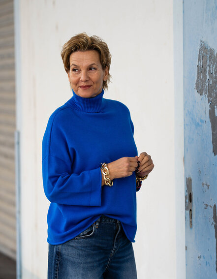 FRAUENSACHE - Lockerer Rollkragenpulli "AZURA" (GW99)