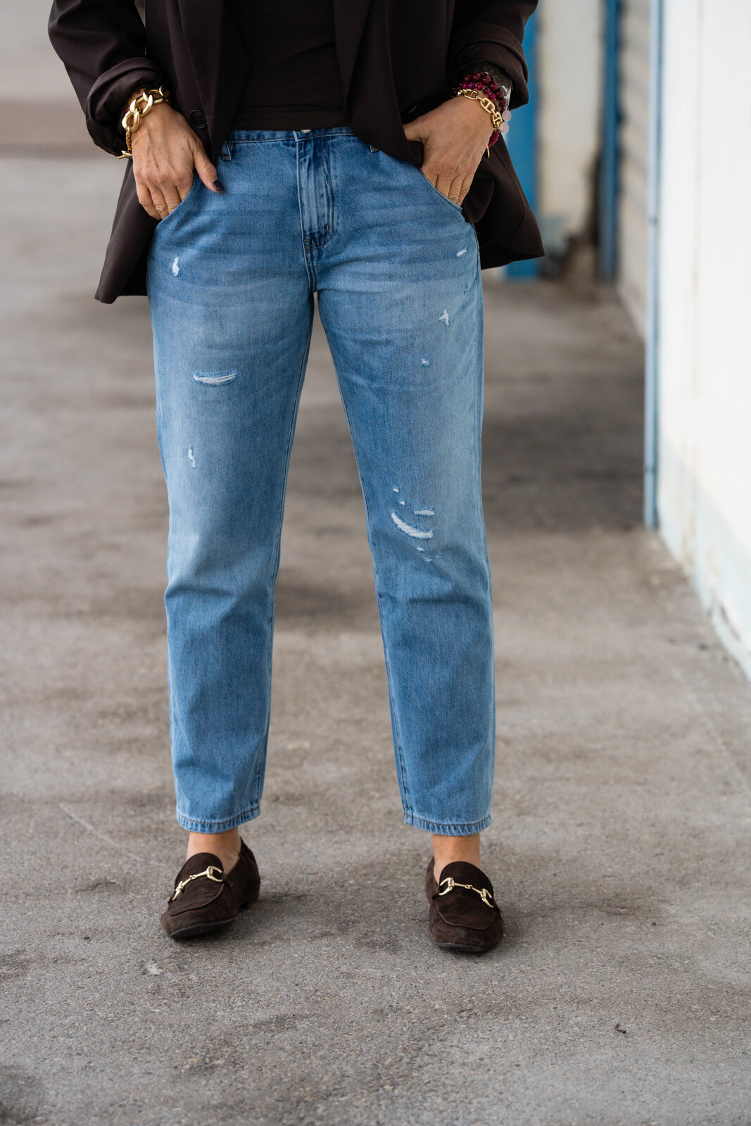 Jeans “JACKY” steel blue(ER08)