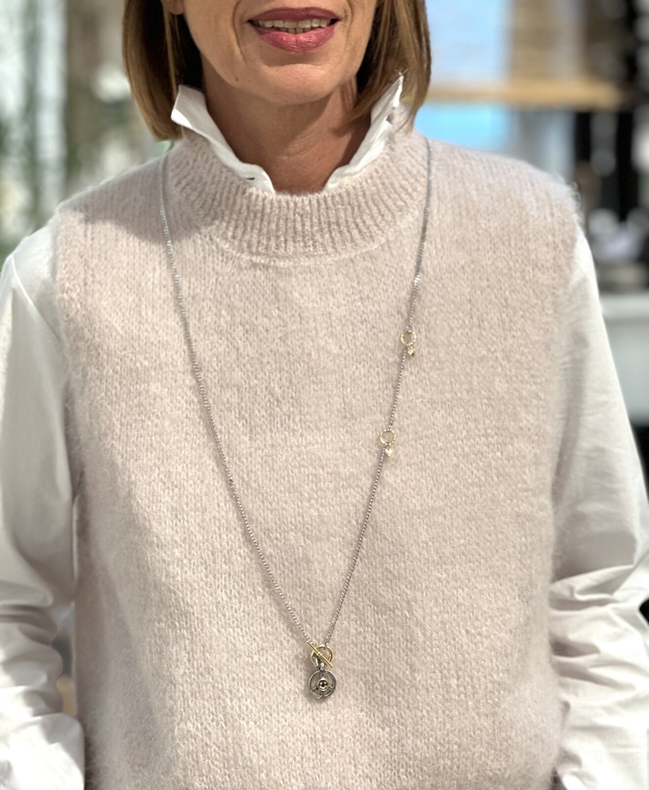 Necklace “HAPPY LONG” silver (IC06)