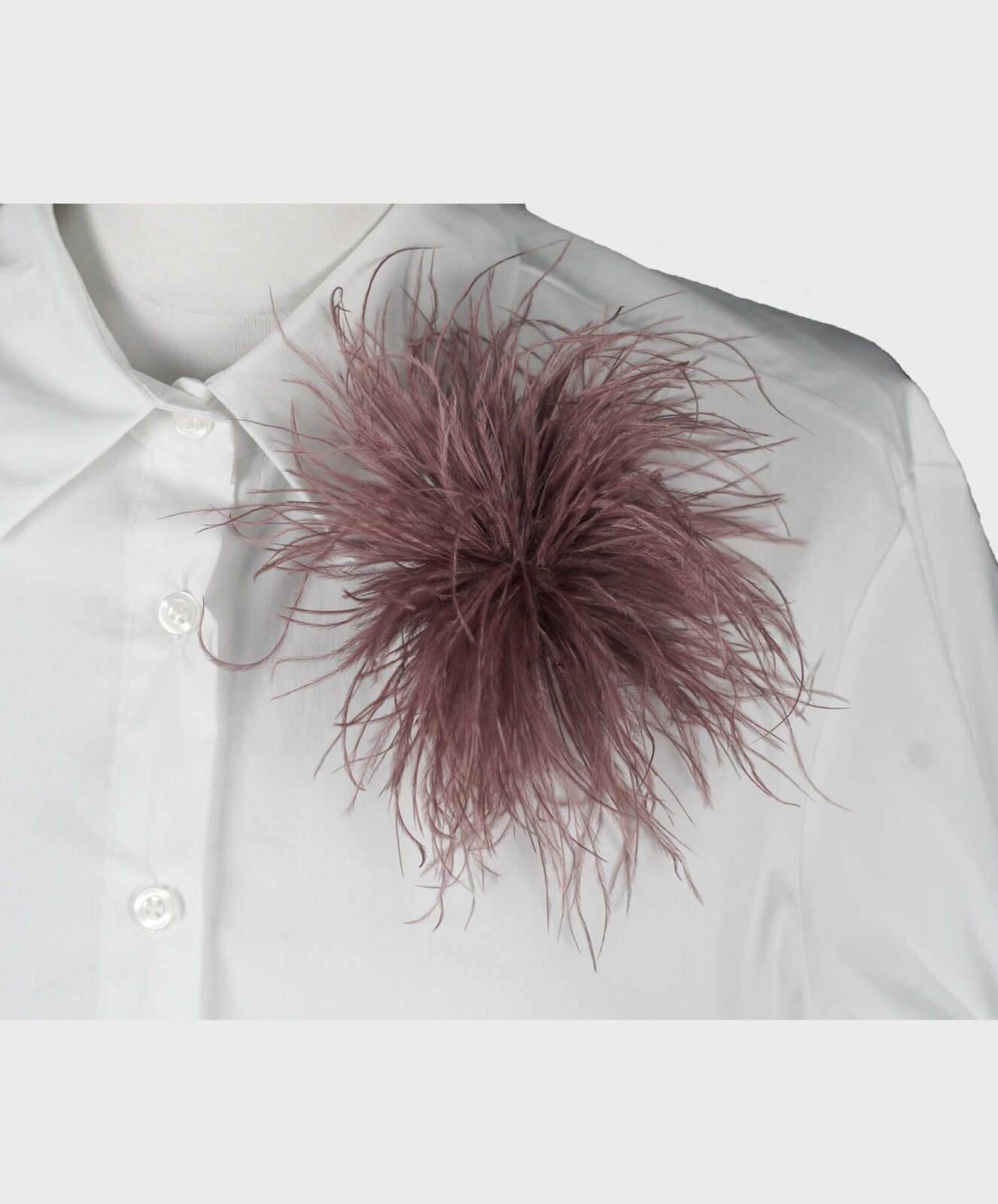 Feine Federbrosche mauve (AS35)