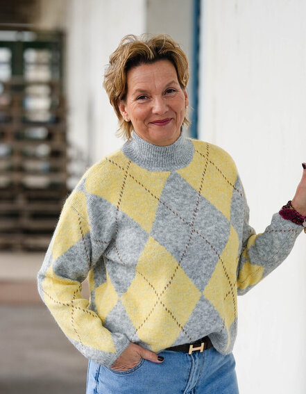FRAUENSACHE - Stilvoller Argyle-Pullover (GW204)
