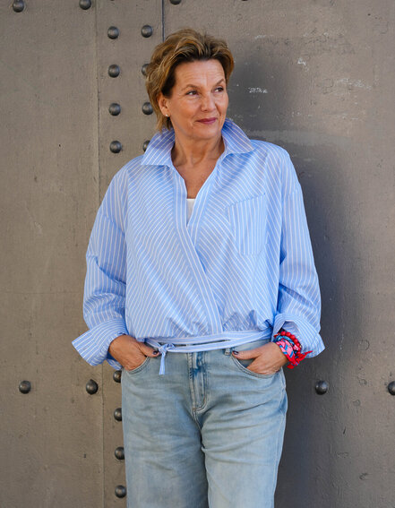 ELIAS RUMELIS - Kurze Wickelbluse "SAILOR" (ER90)