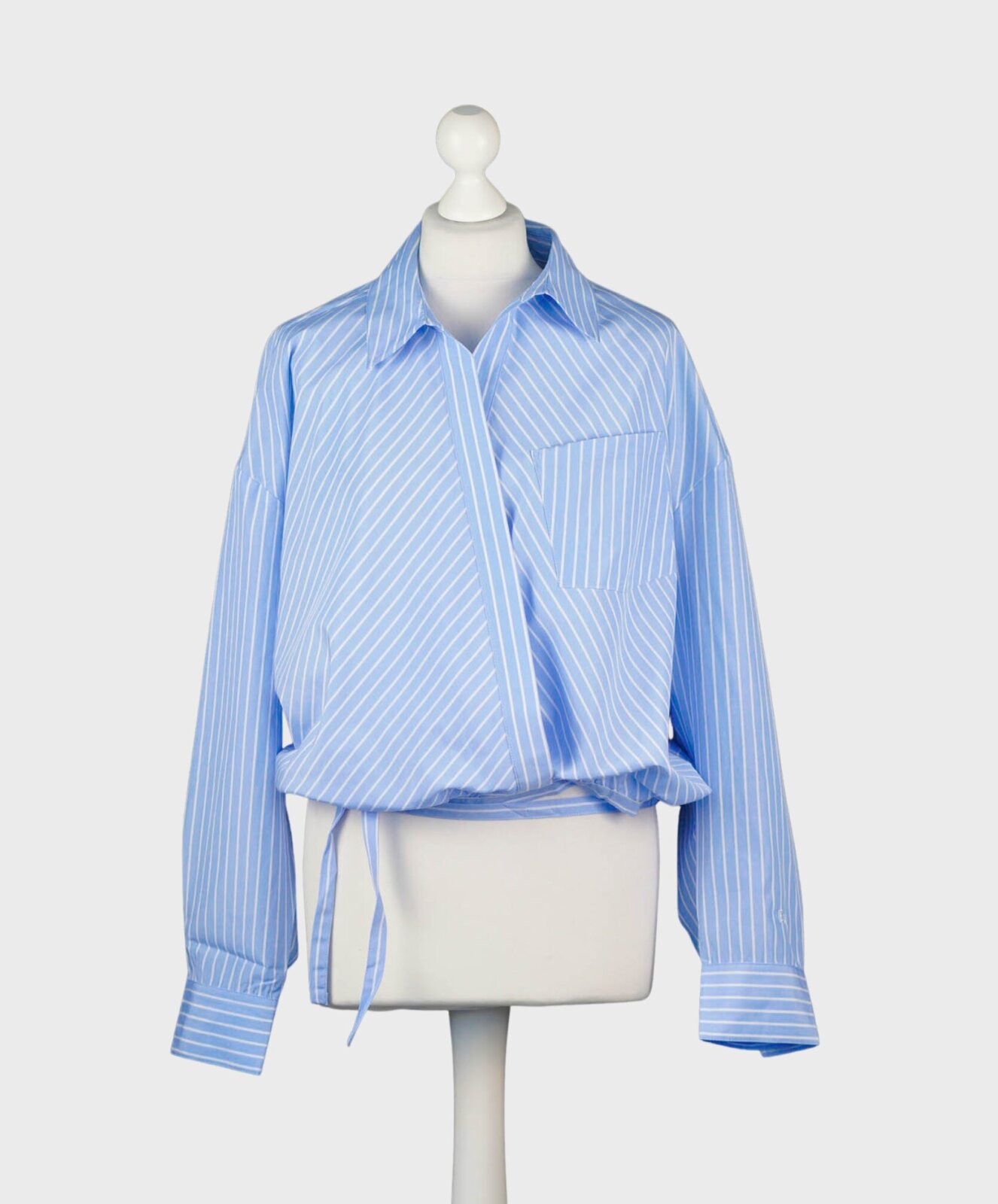 Kurze Wickelbluse “SAILOR” cloud stripe (ER90)