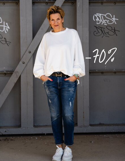 ELIAS RUMELIS - Boyfriend-Jeans "LEONA" - queen blue (ER060)