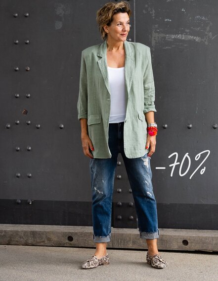 ELIAS RUMELIS -  Jeans "ZIVA" - engine grey (ER85)