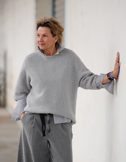 10DAYS - Kuscheliger Kurzarm Strickpullover (10D71)