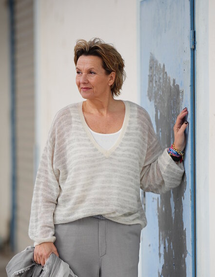 10DAYS - Feinstrickpullover mit Streifen (10D07)