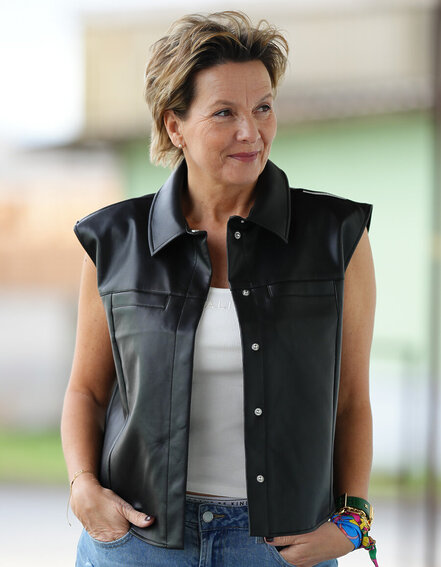 ALIX THE LABEL - Coole Lederimitat Weste (AX03)