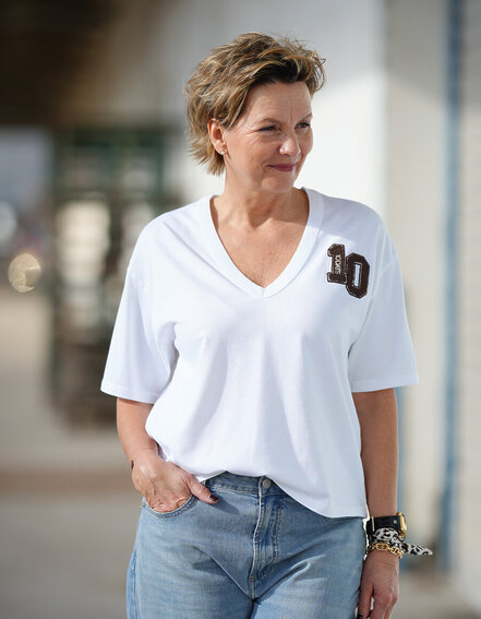 10DAYS - Cotton V-Neck Tee (10D19)