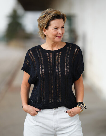 ELIAS RUMELIS - Strickshirt mit Lochmuster "AURELIE" (ER81)