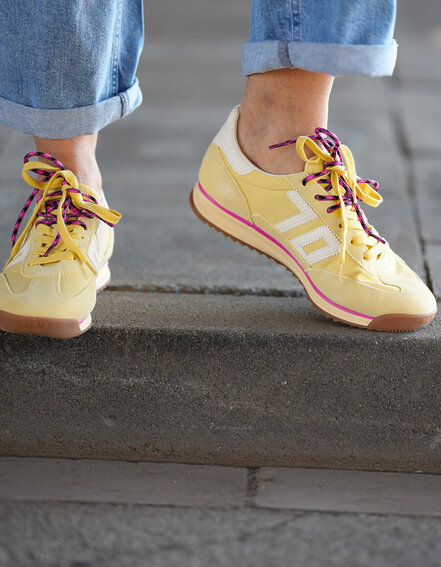 BACK 70 - Sneaker "JOGGER" - spongy nylon It. yellow (BB10)
