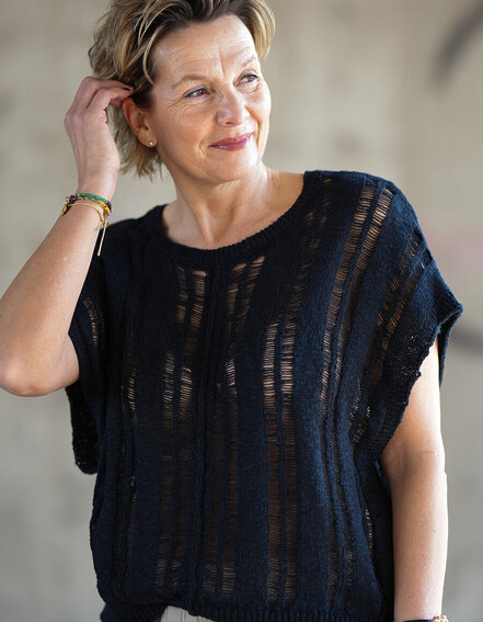 ELIAS RUMELIS - Strickshirt mit Lochmuster "AURELIE" (ER81)