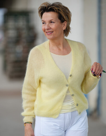 FRAUENSACHE - Hochwertiger Cardigan mit Kid-Mohair(GW210)