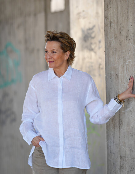 HERRLICHER - Lange Leinenbluse "PIA" (HL14)