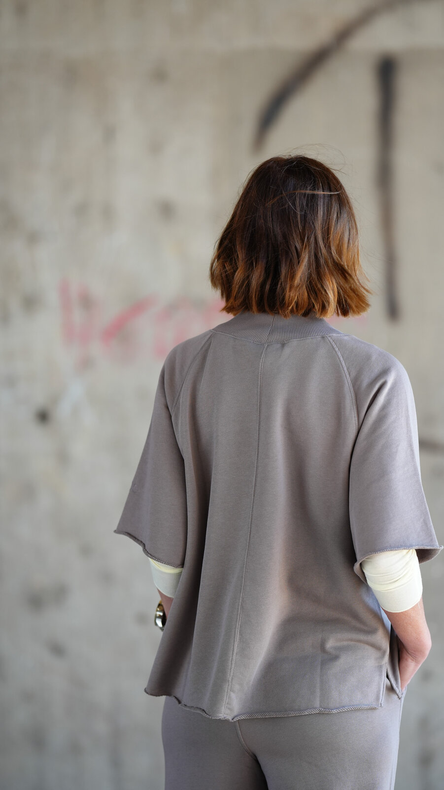 Wide Leg Jogger moonrock (10D49)/ Oversized Fit Sweater moonrock (10D51)