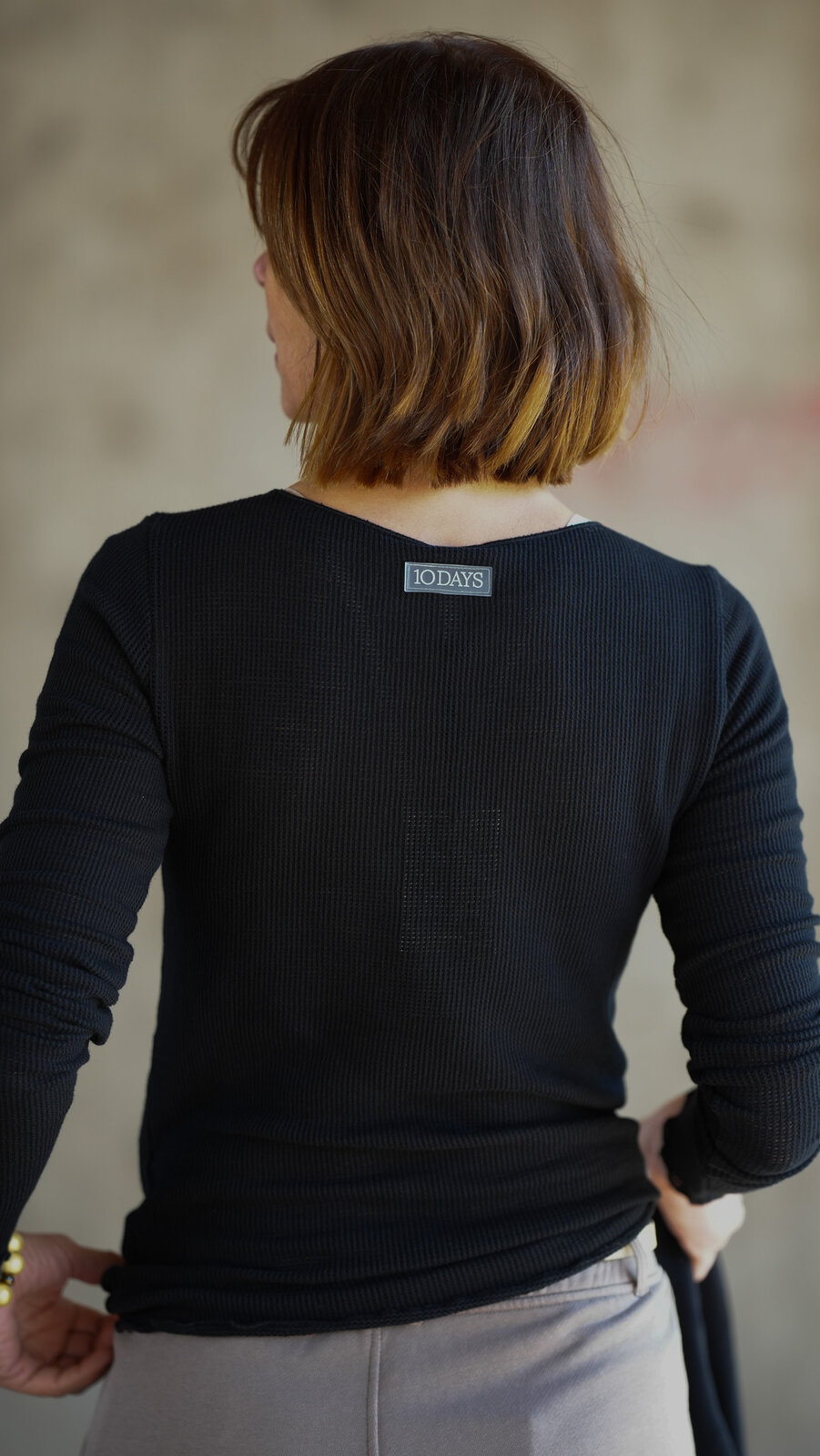 Long Sleeve Tee Mesh black (10D55)