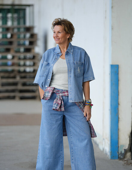 ALIX THE LABEL - Weite Jeans (AX12)