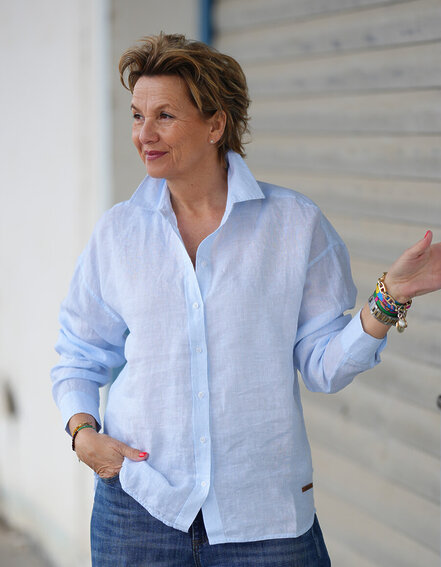 MSϽW – Leinen Streifenbluse "NEWBUTTONS" (MSC35)