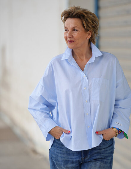 PENN&INK - Lässige Oversized Bluse (PI27)