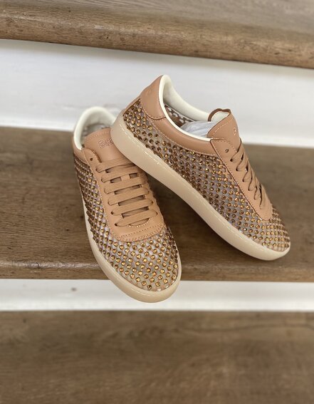 BACK 70 - Mesh Sneaker "STRASS BIG SMART" - strass brown (BB35)