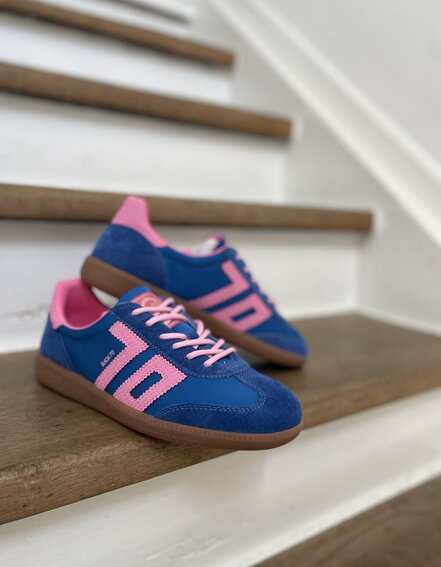 BACK 70 - Retro Sneaker "GHOST" - satin saphire (BB26)