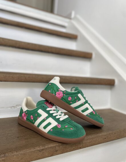 BACK 70 - Retro Sneaker "GHOST" - satin flower green (BB36)