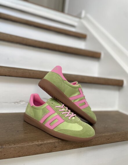 BACK 70 - Retro Sneaker "GHOST" - satin lime (BB24)