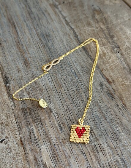 IBU JEWELS - Kette mit Herzanhänger "POPPY" (IBU11)