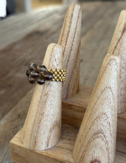 IBU JEWELS - Ring "POSSY" - smoky quartz (IBU17)