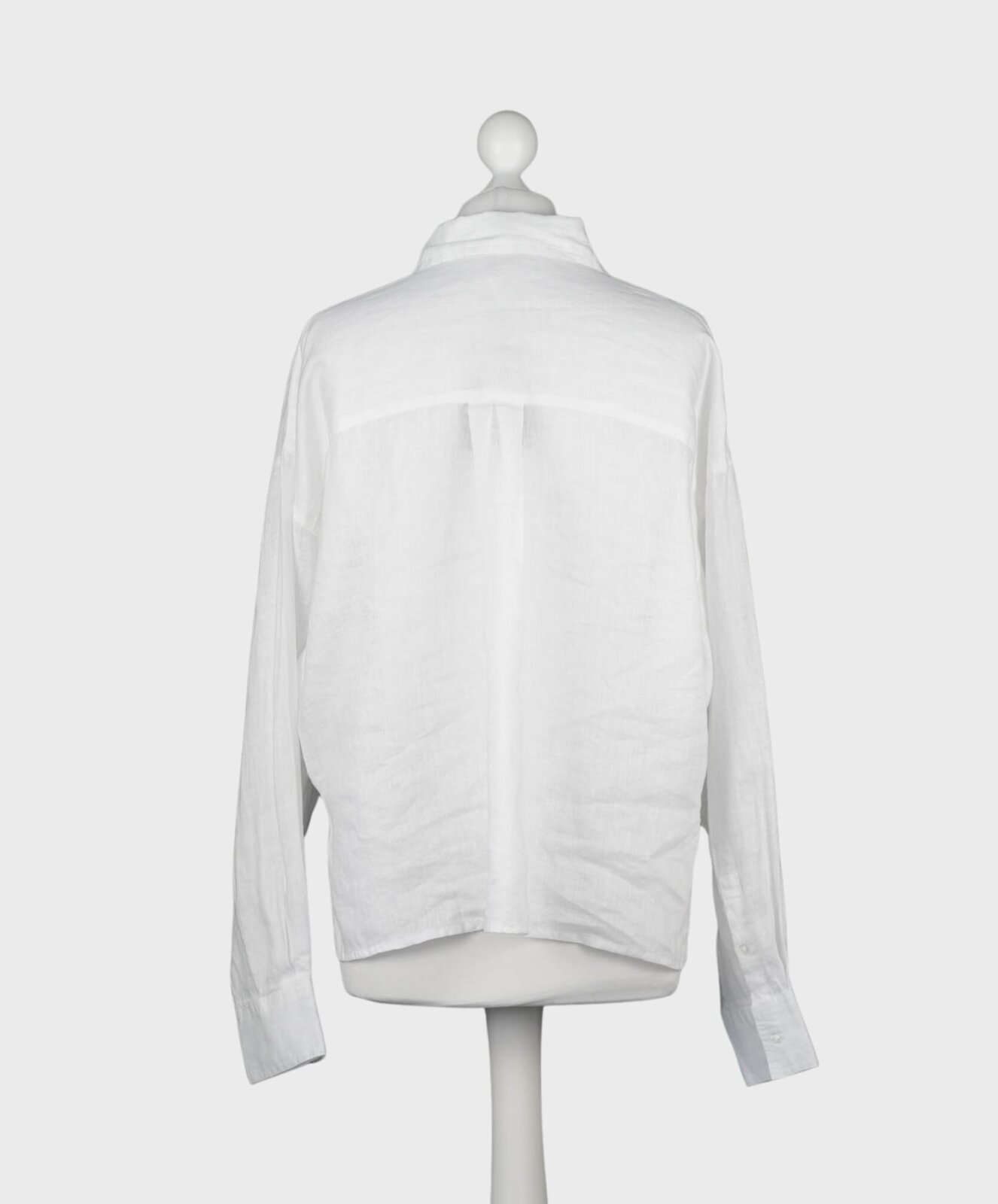 Kurze Leinenbluse “PERLINA” white (HL18)