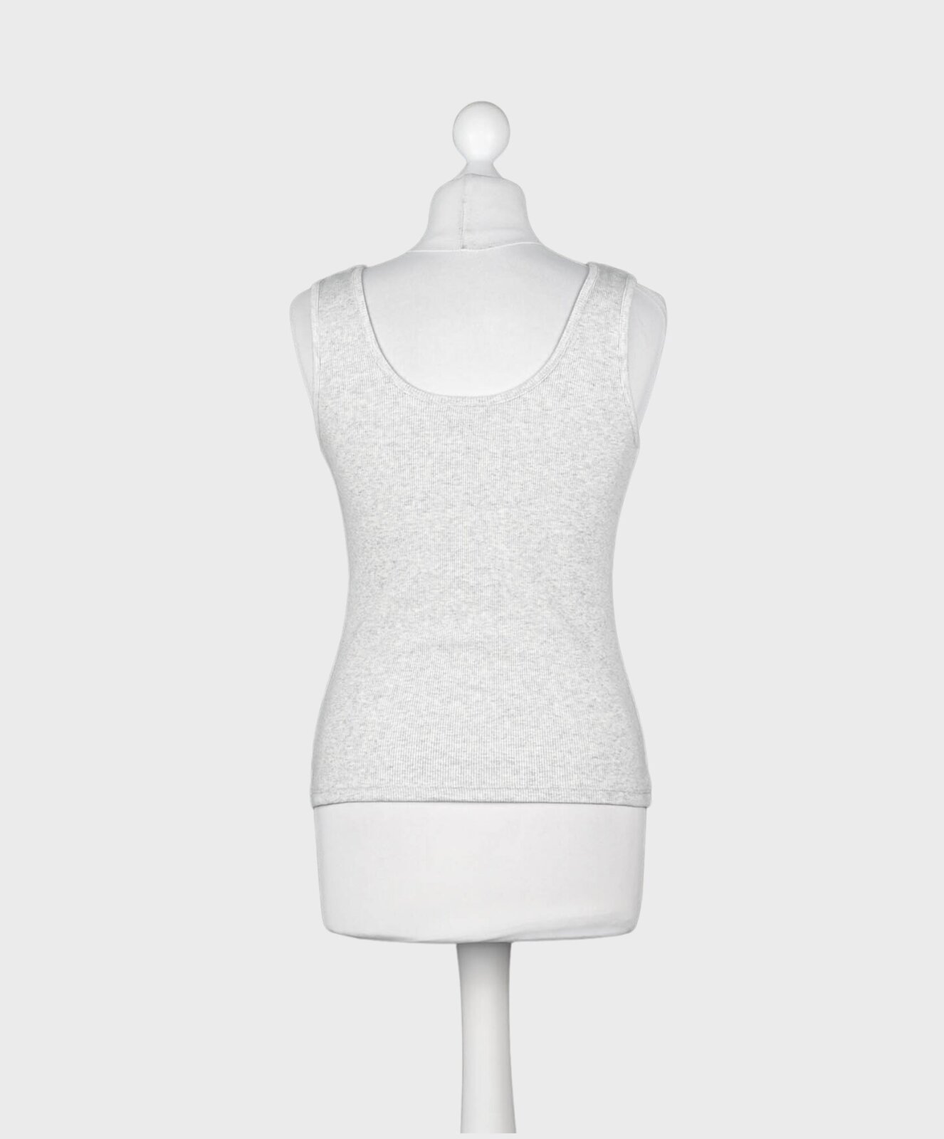 Rippenstrick Top light grey melange (AX07)