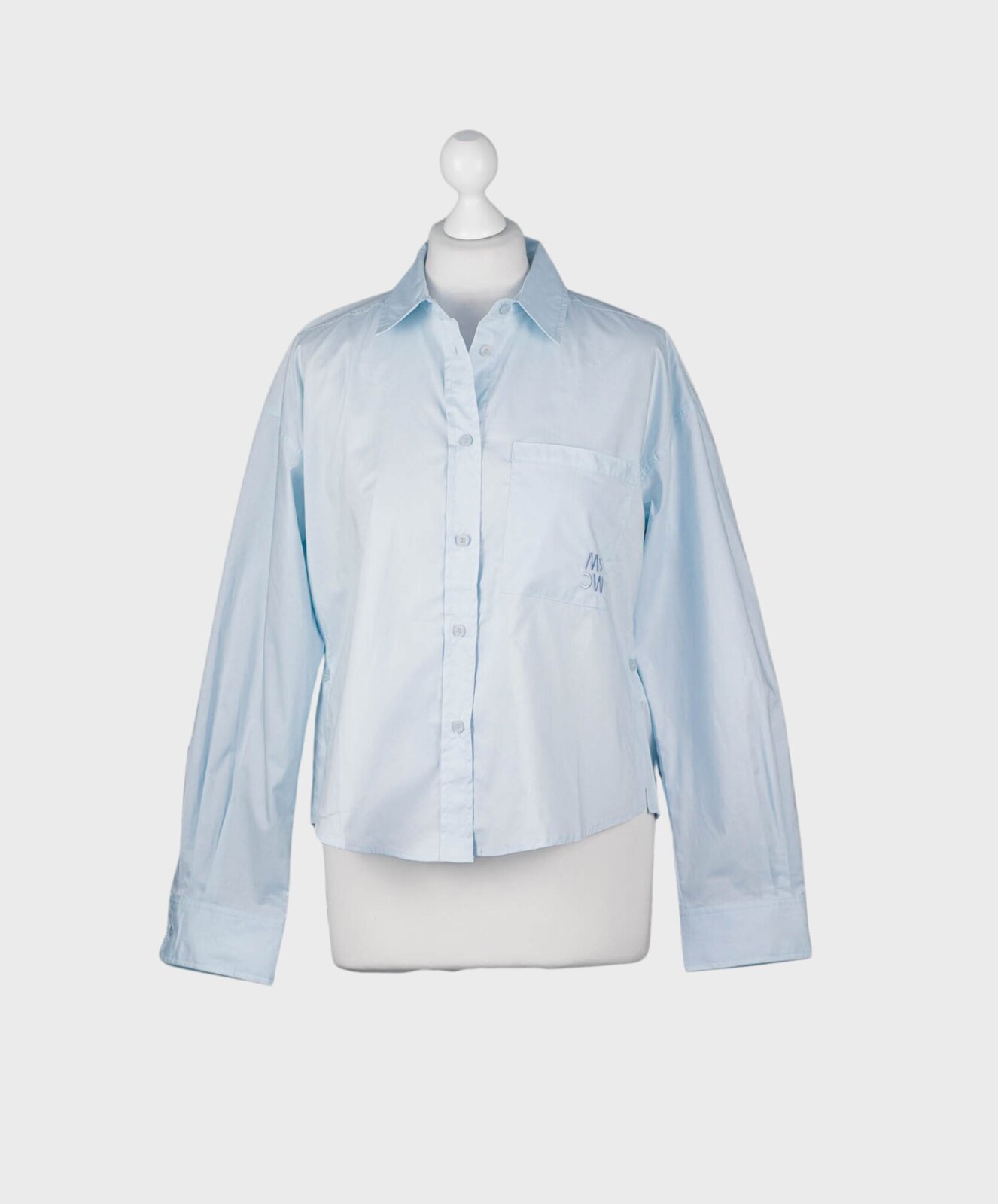 Sommerliche Bluse “JULIA” light blue solid (MSC29)